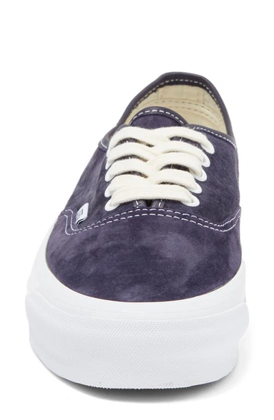 Vans Almond Toe Lace-up Sneakers In Lx Pig Suede Baritone Blue