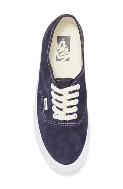 Vans Almond Toe Lace-up Sneakers In Lx Pig Suede Baritone Blue