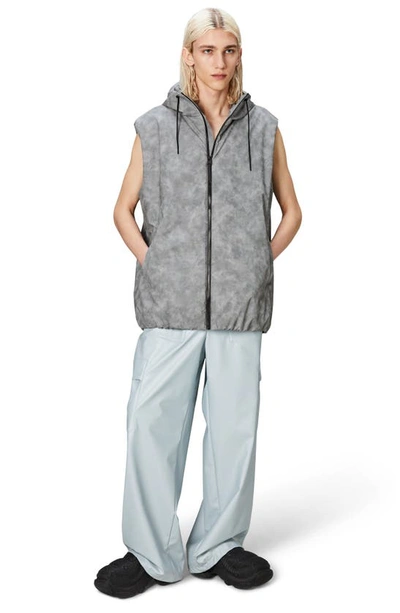 Shop Rains Lohja Water Repellent Padded Vest In Distressed Grey