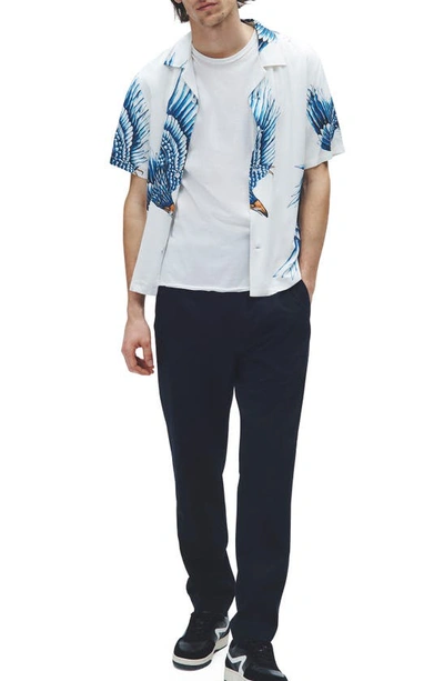 Shop Rag & Bone Avery Print Camp Shirt In Ecru Eagle