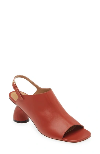 Shop Dries Van Noten Curve Slingback Sandal In Qu112 Rust701