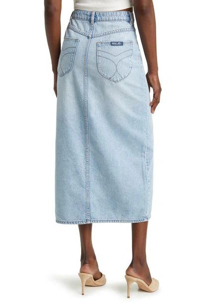 Shop Rolla's Sailor Denim Maxi Skirt In Light Vintage Blue