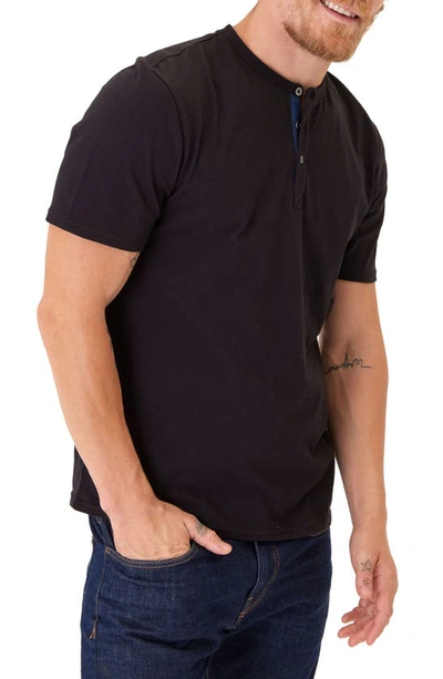 Shop Threads 4 Thought Chester Classic Short Sleeve Henley In Black