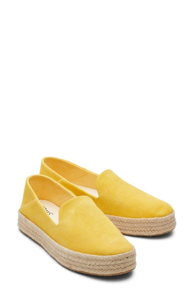 Shop Toms Carolina Platform Espadrille Sneaker In Yellow