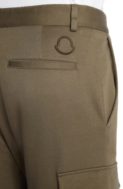 Moncler Men's Soft Cotton-nylon Cargo Pants In Canteen