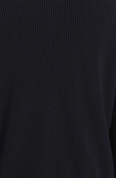 Shop Moncler Cotton Knit & Quilted Down Cardigan In Dark Navy Blue