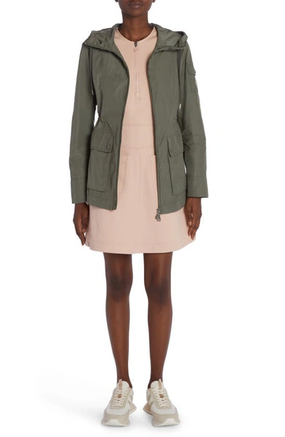 Moncler Melia Short Parka Jacket In Urban Bronze