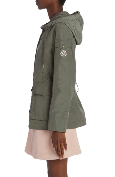 Moncler Melia Short Parka Jacket In Urban Bronze