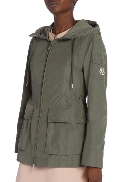 Moncler Melia Short Parka Jacket In Urban Bronze