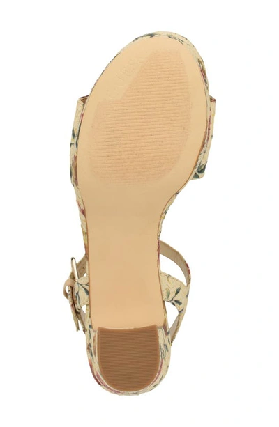 Shop Guess Haldemiy Ankle Strap Platform Sandal In Medium Natural