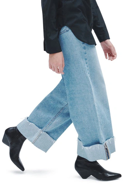 Shop Rag & Bone Sofie Cuffed High Waist Wide Leg Jeans In Mari