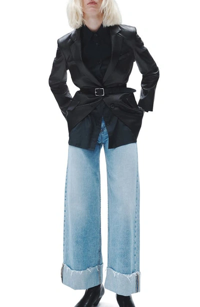 Rag & Bone Sofie Wide-leg Cuff Cropped Jeans In Mari