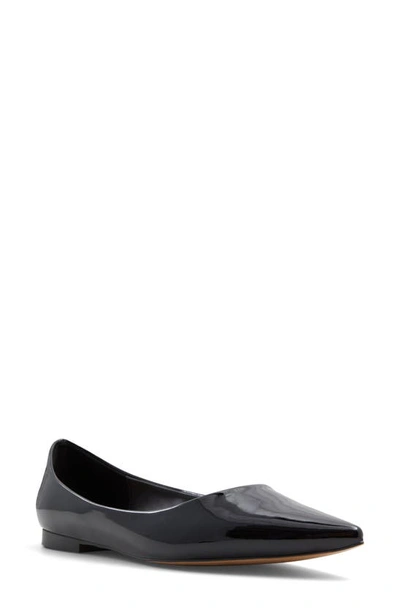 Shop Aldo Stessy Pointed Toe Flat In Black