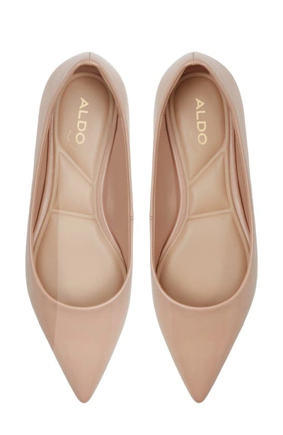 Shop Aldo Stessy Pointed Toe Flat In Bone