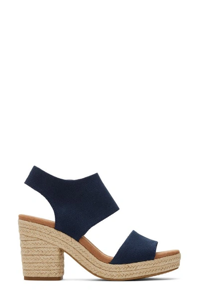 Shop Toms Majorca Platform Sandal In Navy