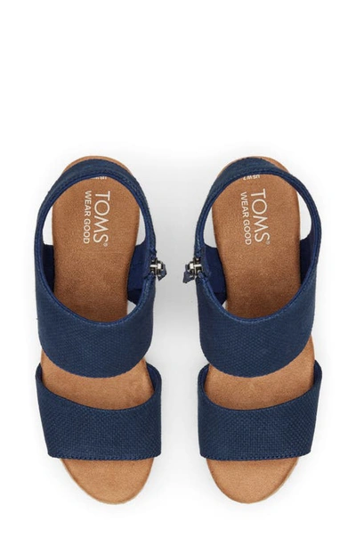 Shop Toms Majorca Platform Sandal In Navy