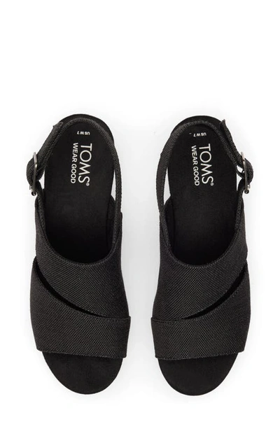 Toms Claudi Platform Wedge Sandal In Black