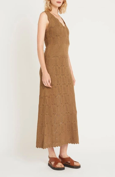 Shop Luxely Wilder Sleeveless Midi Sweater Dress In Olive