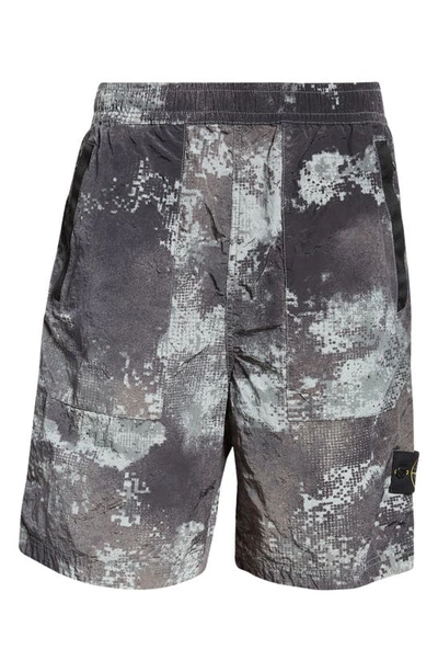 Shop Stone Island Comfort Bermuda Shorts In Grey