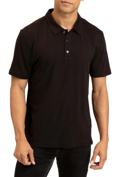 Shop Threads 4 Thought Henrique Luxe Jersey Polo In Black