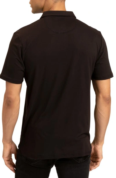 Shop Threads 4 Thought Henrique Luxe Jersey Polo In Black