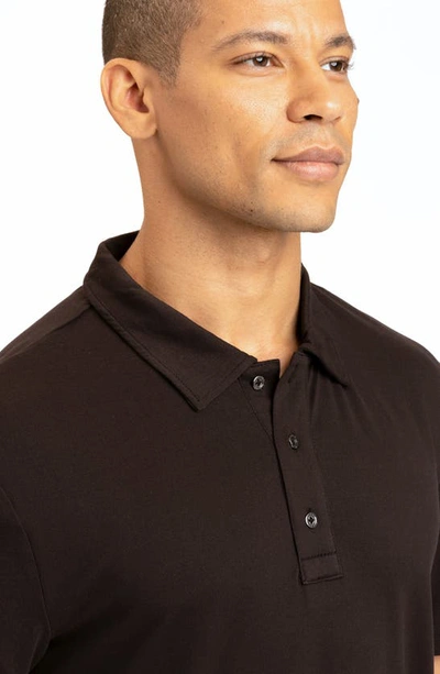 Threads 4 Thought Henrique Luxe Jersey Polo In Black