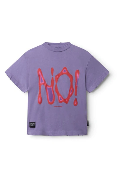 Shop Nununu Kids' Hell No T-shirt In Mauve Mist