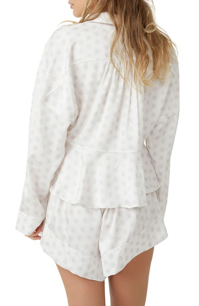Free People Beauty Sleep Short Pajamas In Snow White Combo