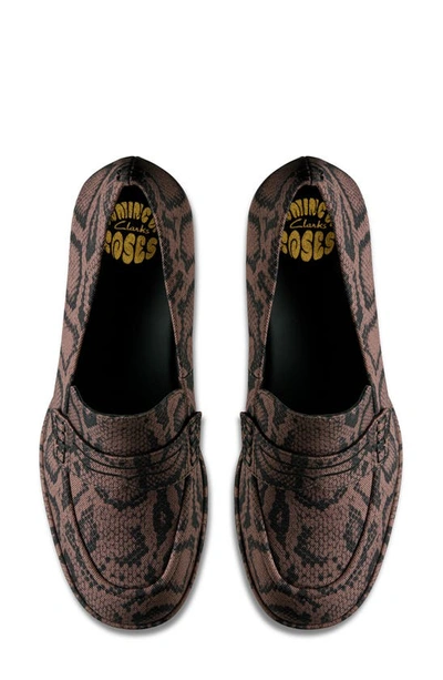 Shop Clarks X Martine Rose Coming Up Roses Loafer Pump In Brown Textile