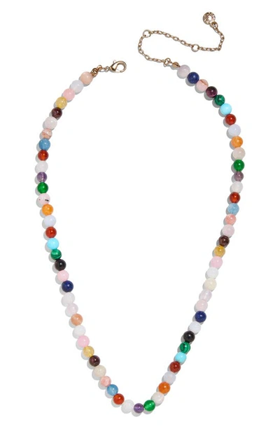 Shop Baublebar Semiprecious Stone Beaded Necklace In White Multi