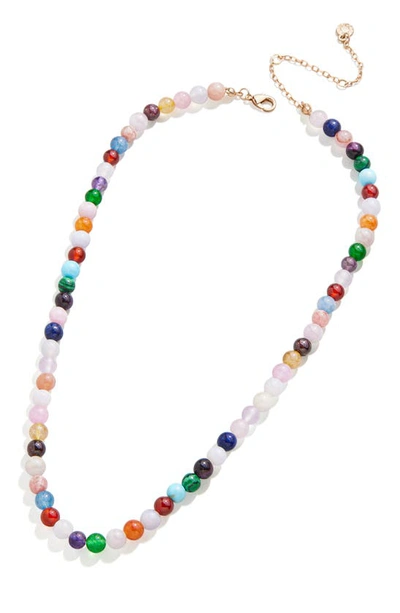 Shop Baublebar Semiprecious Stone Beaded Necklace In White Multi