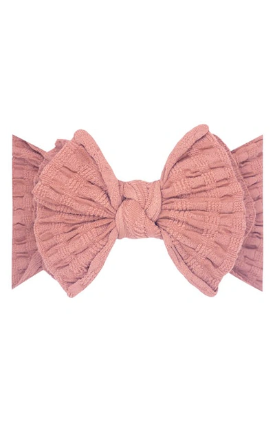 Shop Baby Bling Waffle Knit Headband In Rose Gold