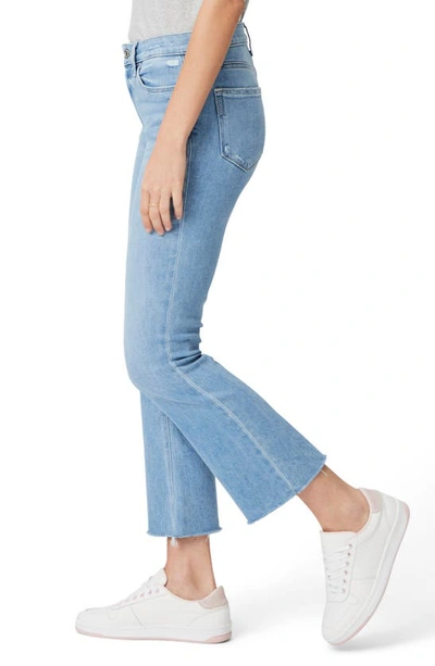 Shop Paige Colette Raw Hem Crop Flare Jeans In Helena