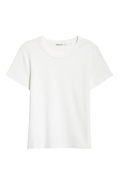 Shop Marine Layer Lexi Sun-in Rib Crewneck T-shirt In Antique White