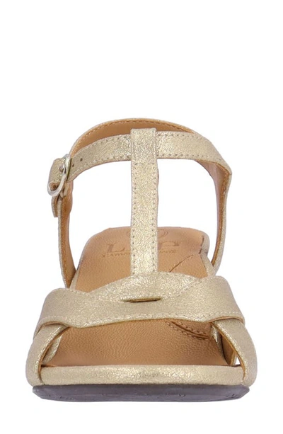 Shop L'amour Des Pieds Mabry T-strap Sandal In Gold