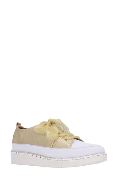Shop L'amour Des Pieds Zaina Platform Sneaker In Gold