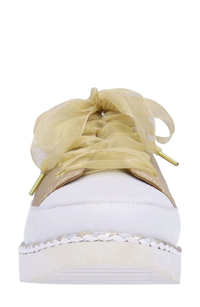 L'amour Des Pieds Zaina Platform Sneaker In Gold