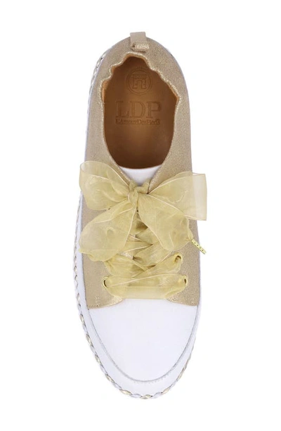 L'amour Des Pieds Zaina Platform Sneaker In Gold