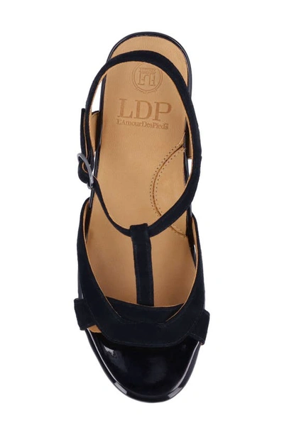 Shop L'amour Des Pieds Mabry T-strap Sandal In Black
