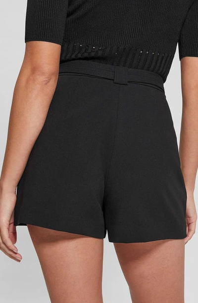 Shop Guess Valentina Tie Belt Shorts In Black