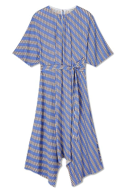 Shop Lk Bennett Anni Geo Print Handkerchief Hem Dress In Blue