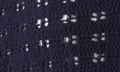 Shop Lk Bennett Amie Tie Waist Crochet Cardigan In Navy