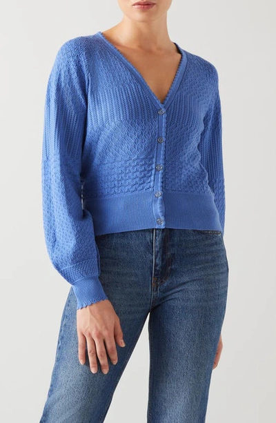 Shop Lk Bennett Penelope Bell Sleeve Cardigan In Blue