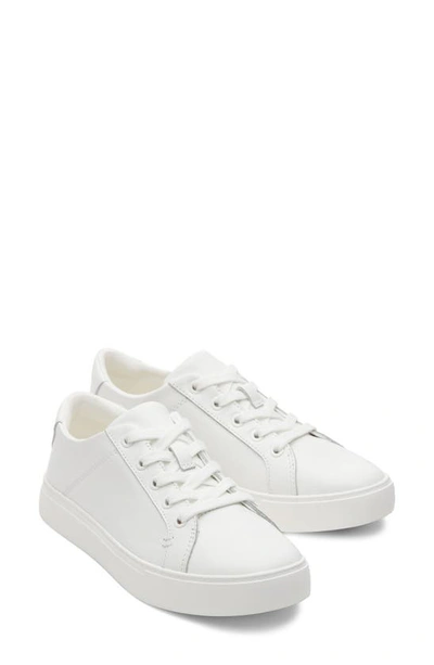 Toms Women's Alex Low Profile Lace Up Sneakers In White
