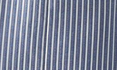 Shop Lk Bennett Gene Stripe Cotton Blend Blazer In Blue