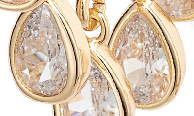 Shop Child Of Wild Eloise Cubic Zirconia Charms Hoop Earrings In Gold