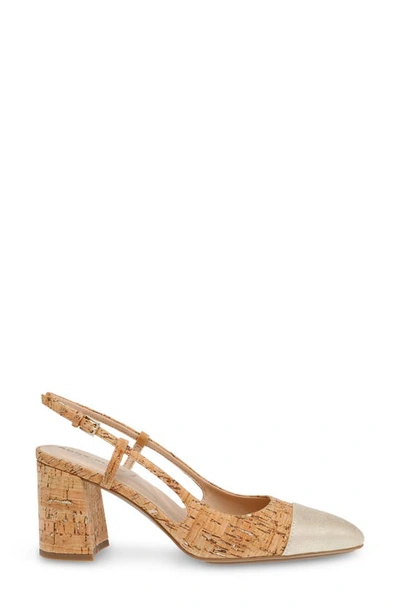 Anne Klein Brinlee Pointed Toe Pump In Natural Platinum Cork