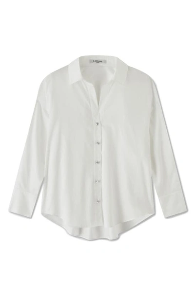 Shop Lk Bennett Beatrice Cotton Button-up Shirt In White