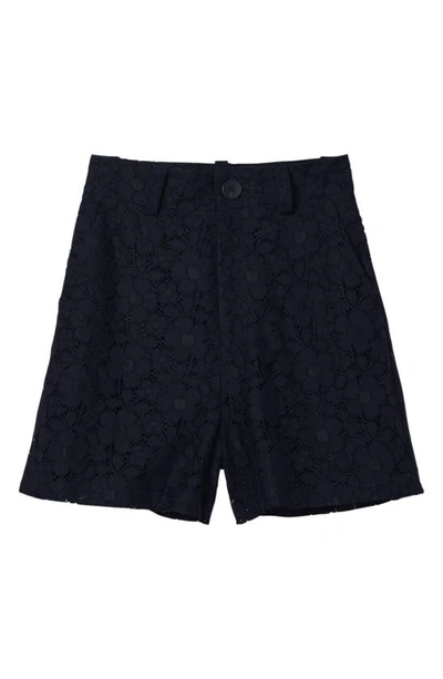 Shop Desigual Floral Lace Shorts In Black