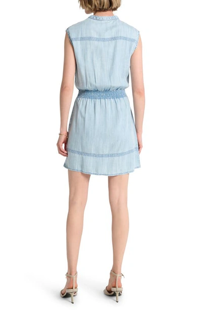 Shop Hatley Abbey Sleeveless Denim Minidress In Blue